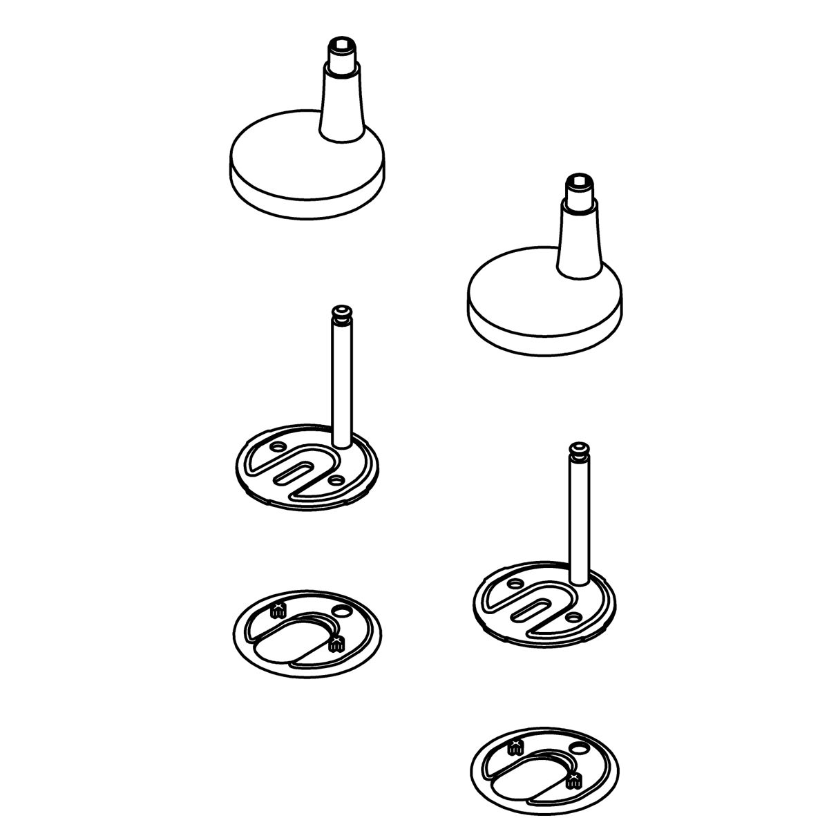 Kohler Genuine Parts Hinge Bottom Cover Mount Service KIT - Almond