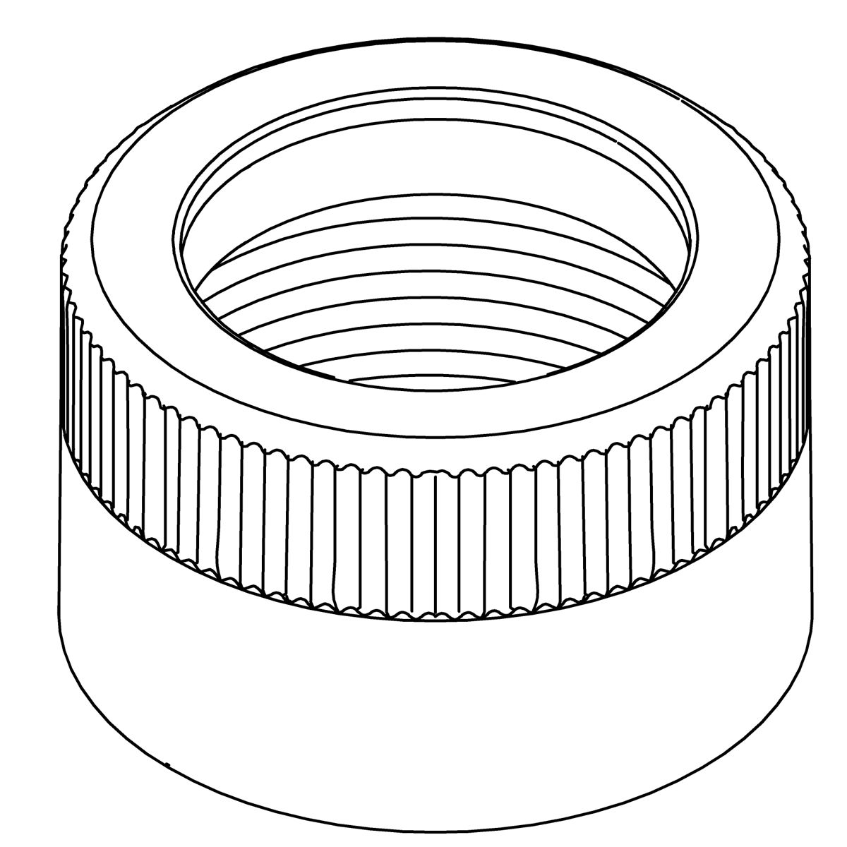 Kohler Genuine Parts NUT, Spout - Polished Chrome