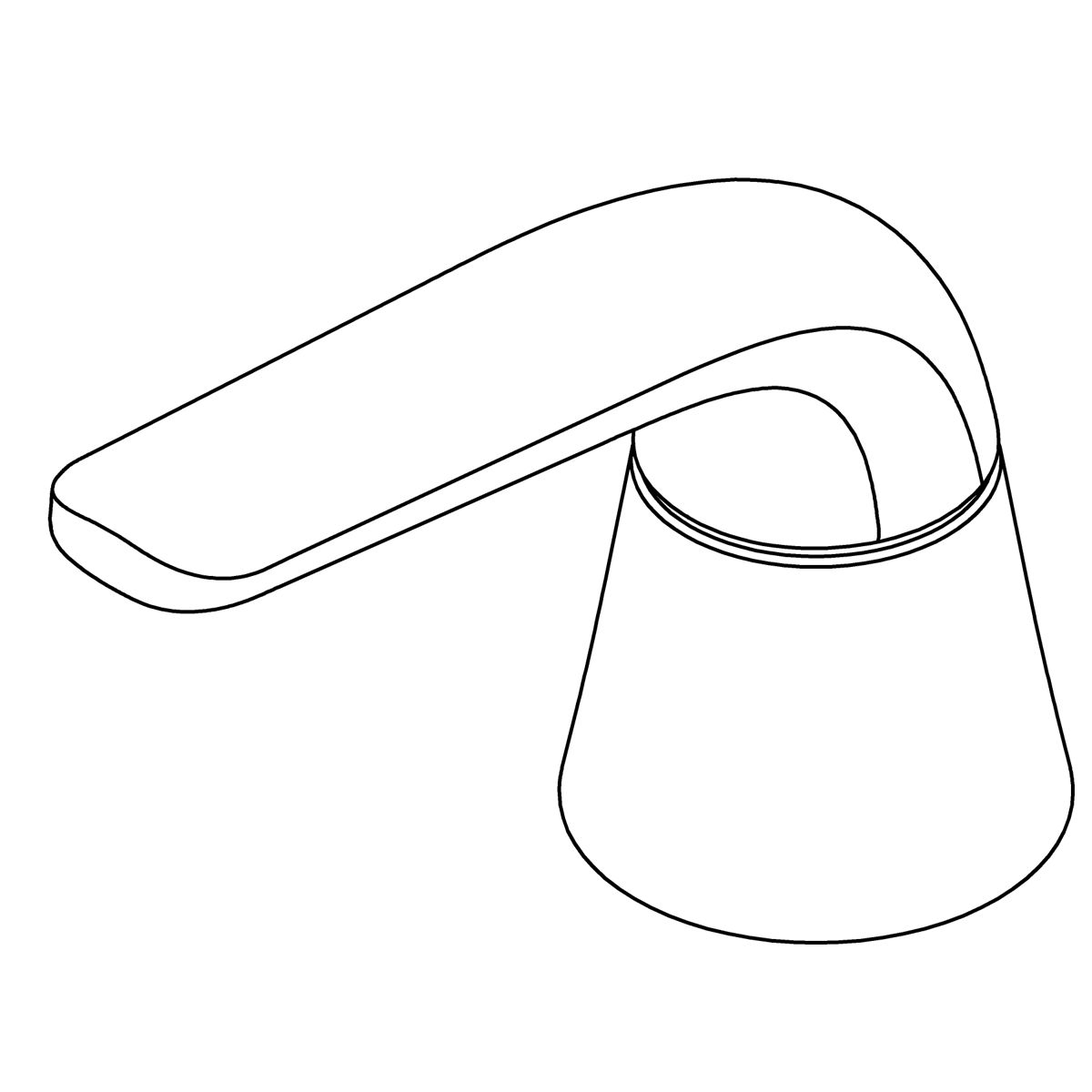 Kohler Genuine Parts Handle Assembly, HOT, Service - Polished Chrome