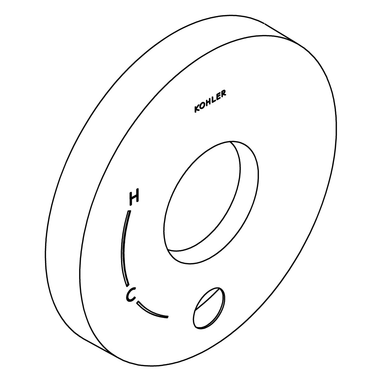 Kohler Genuine Parts Escutcheon - Vibrant Brushed Nickel