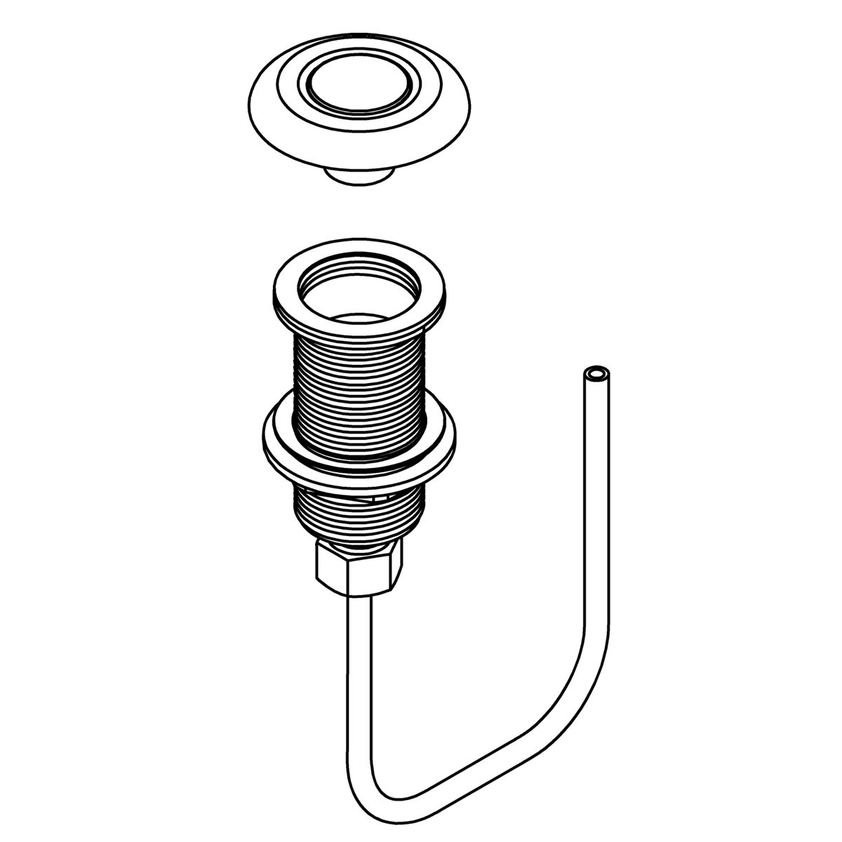 Kohler Genuine Parts AIR Switch, Classic Wo/control BOX - Vibrant Brushed Moderne Brass