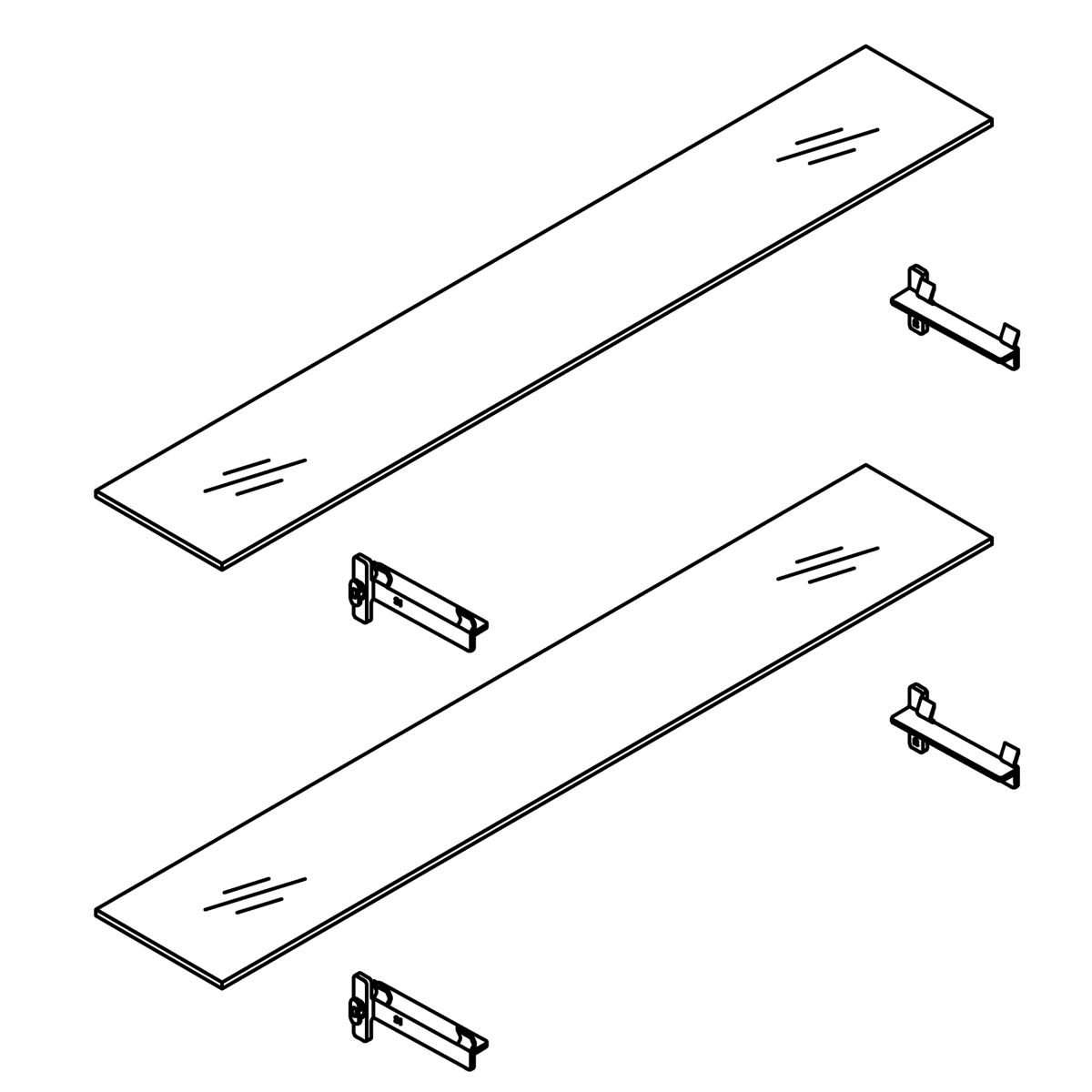 Kohler Genuine Parts Showcase SIDE Cabinet Glass Shelf KITS