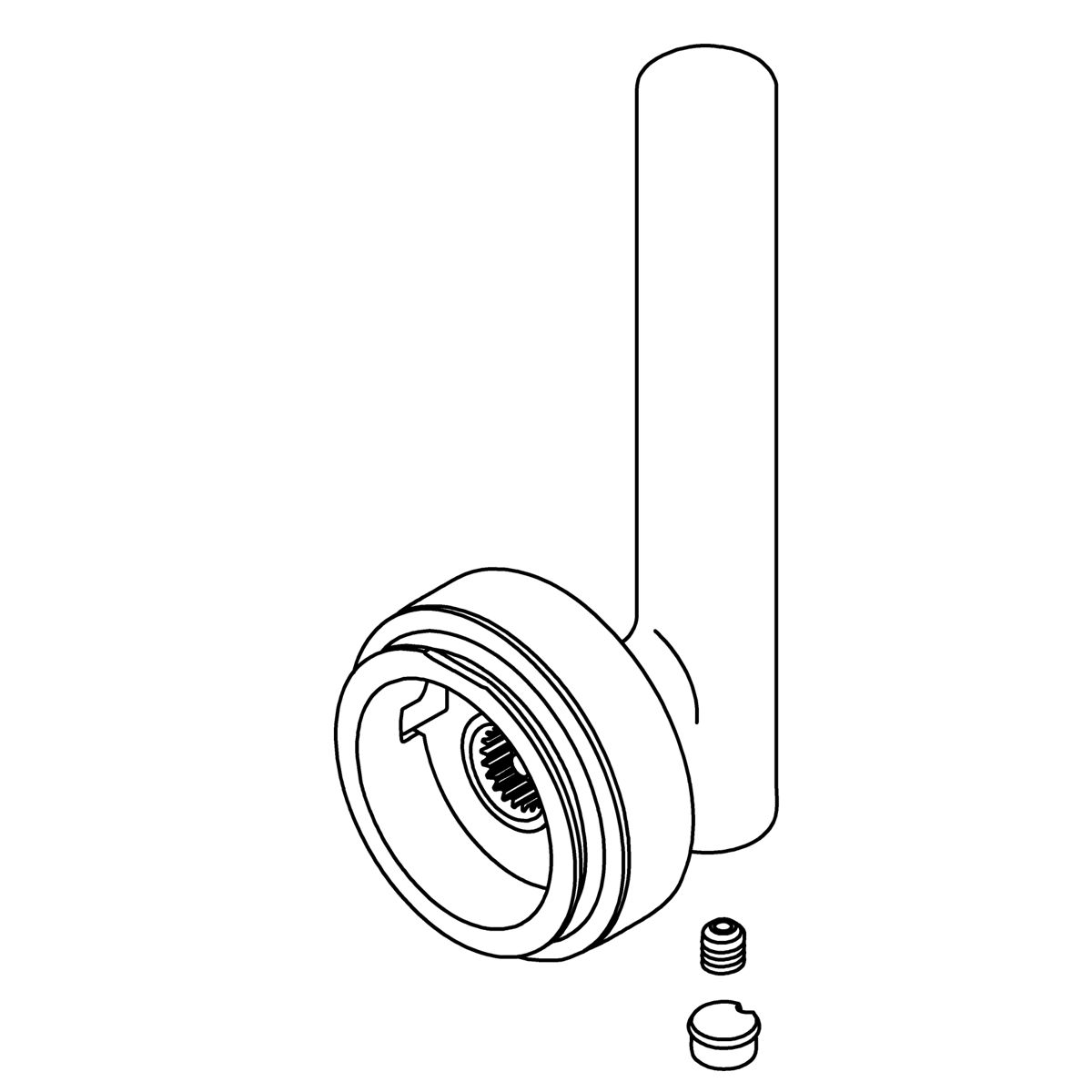 Kohler Genuine Parts Assembly, Handle - Matte Black