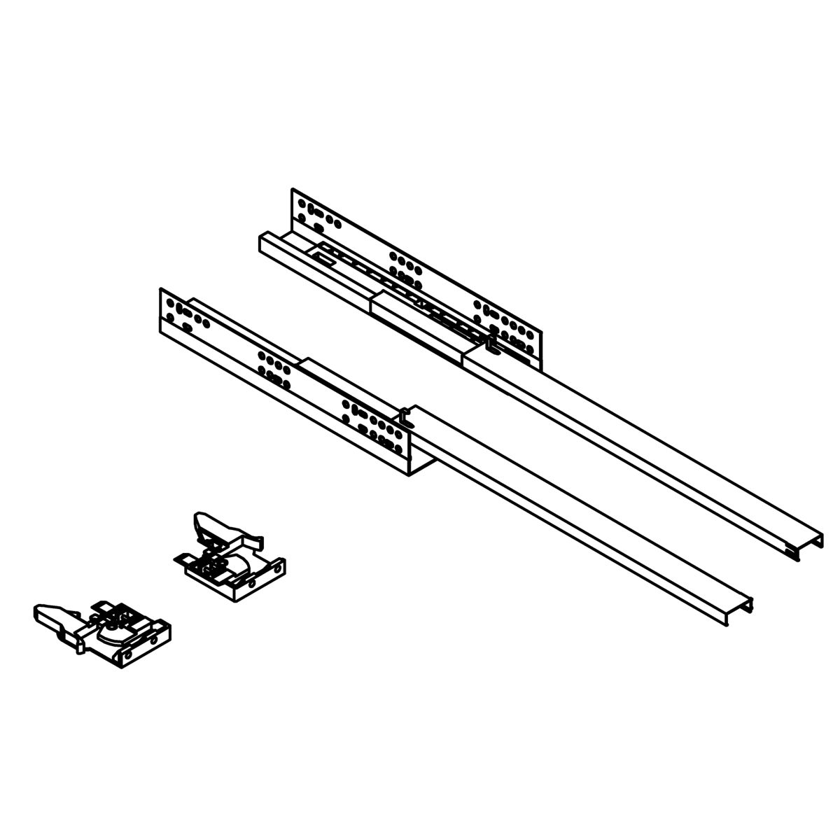Kohler Genuine Parts Drawer Slides WITH Clips, PAIR