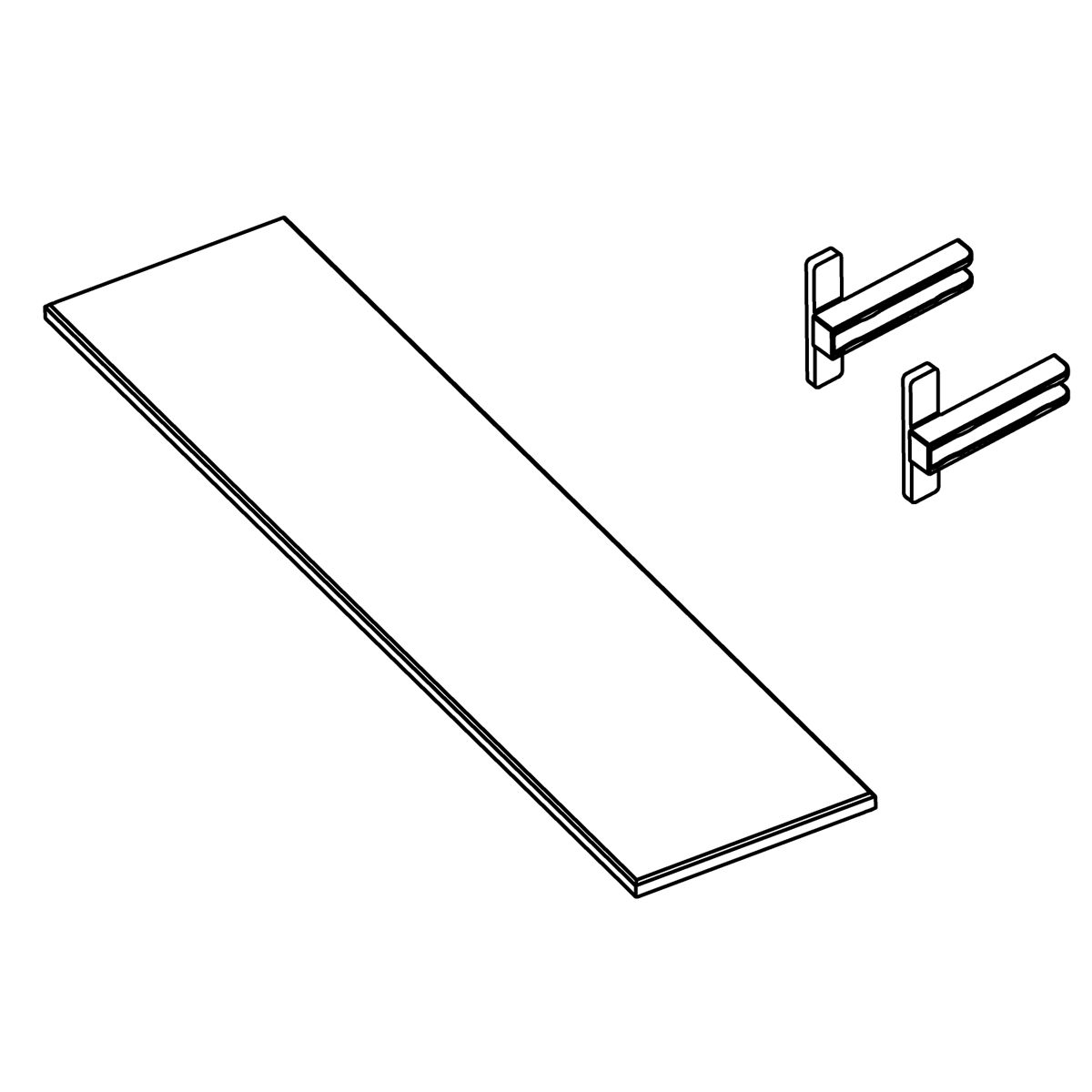 Kohler Genuine Parts Glass Shelf 16 Opp(1 Shelf 2 Holders)