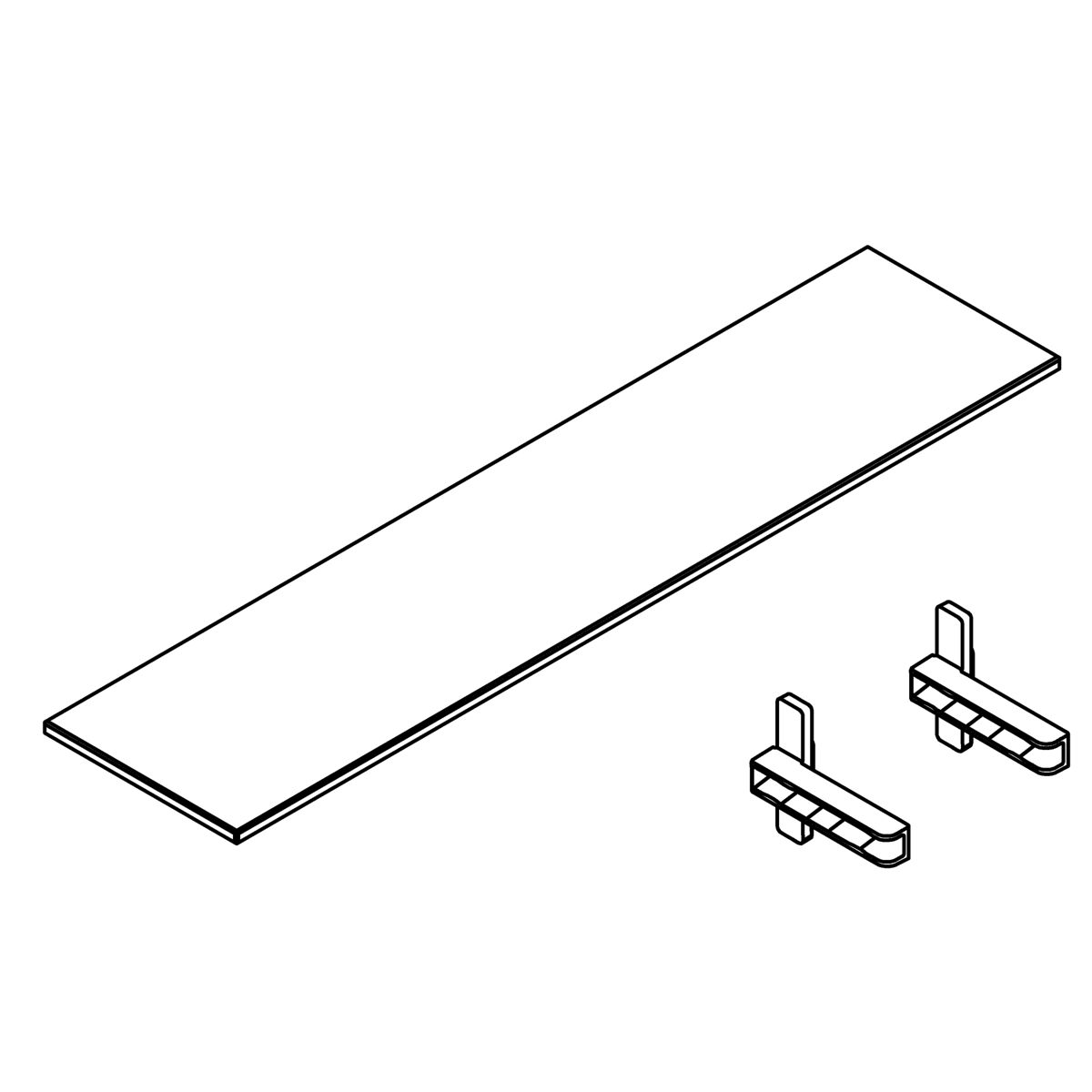 Kohler Genuine Parts Glass Shelf 20 Good(1 Shelf 2 Holders)