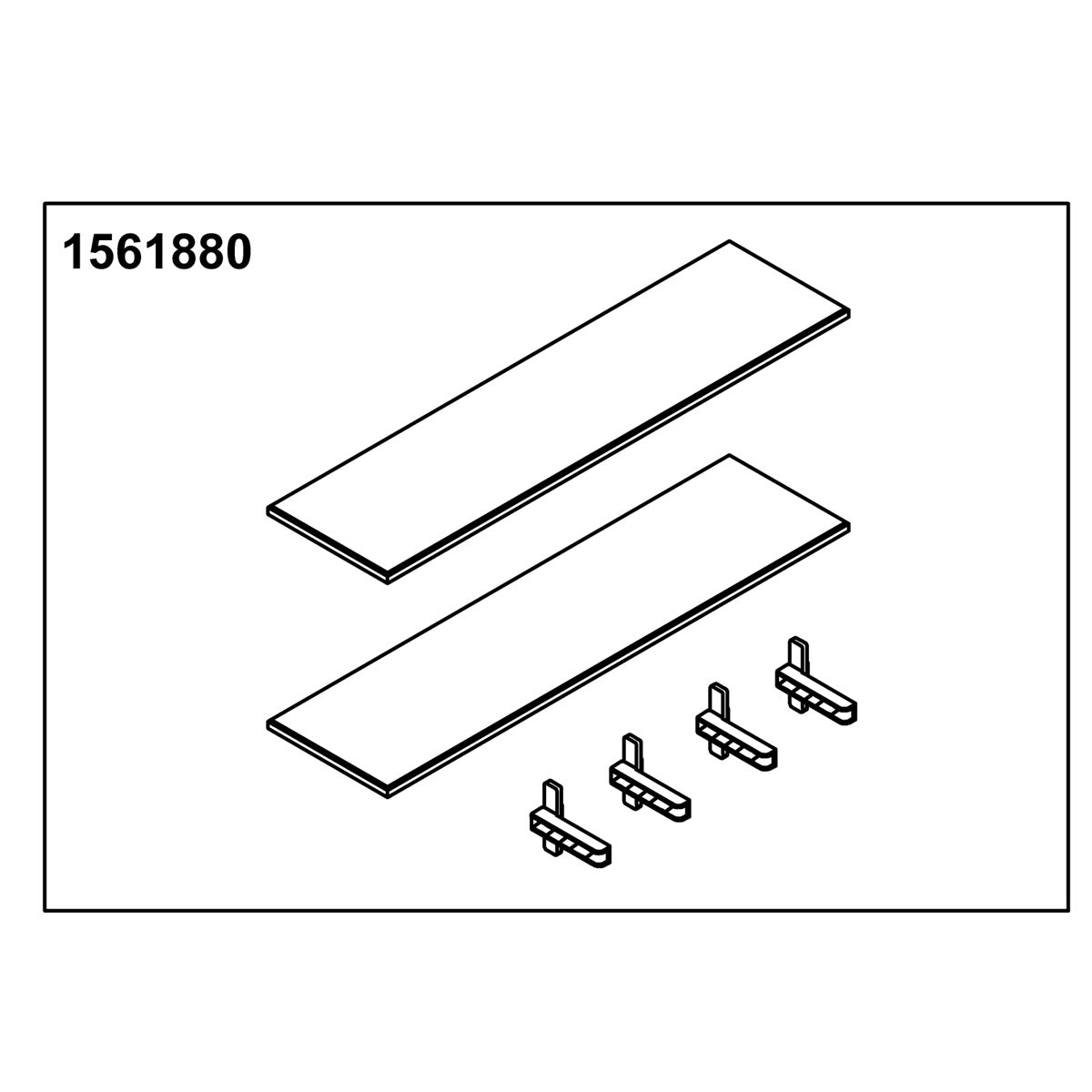 Kohler Genuine Parts Glass Shelf 15 Opp(2 Shelf 4 Holders)