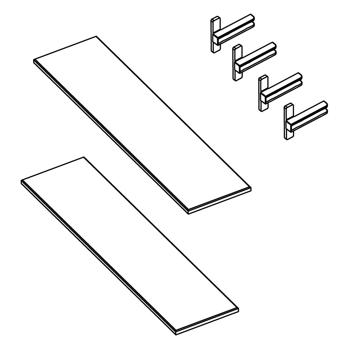 Kohler Genuine Parts Glass Shelf 16 Opp(2 Shelf 4 Holders)