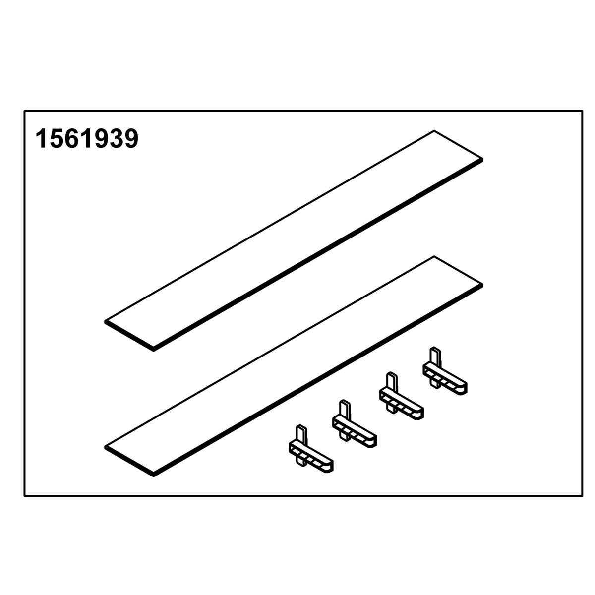 Kohler Genuine Parts Glass Shelf 35 Good(2 Shelf 4 Holders)