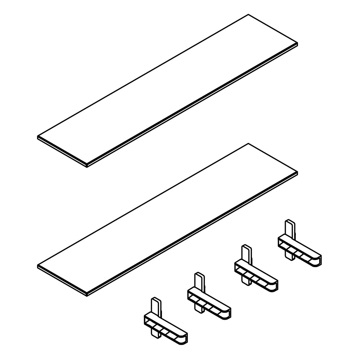 Kohler Genuine Parts Glass Shelf 20 Good(2 Shelf 4 Holders)