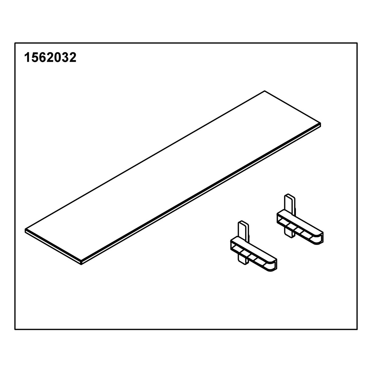 Kohler Genuine Parts Glass Shelf 20 Opp(1 Shelf 2 Holders)