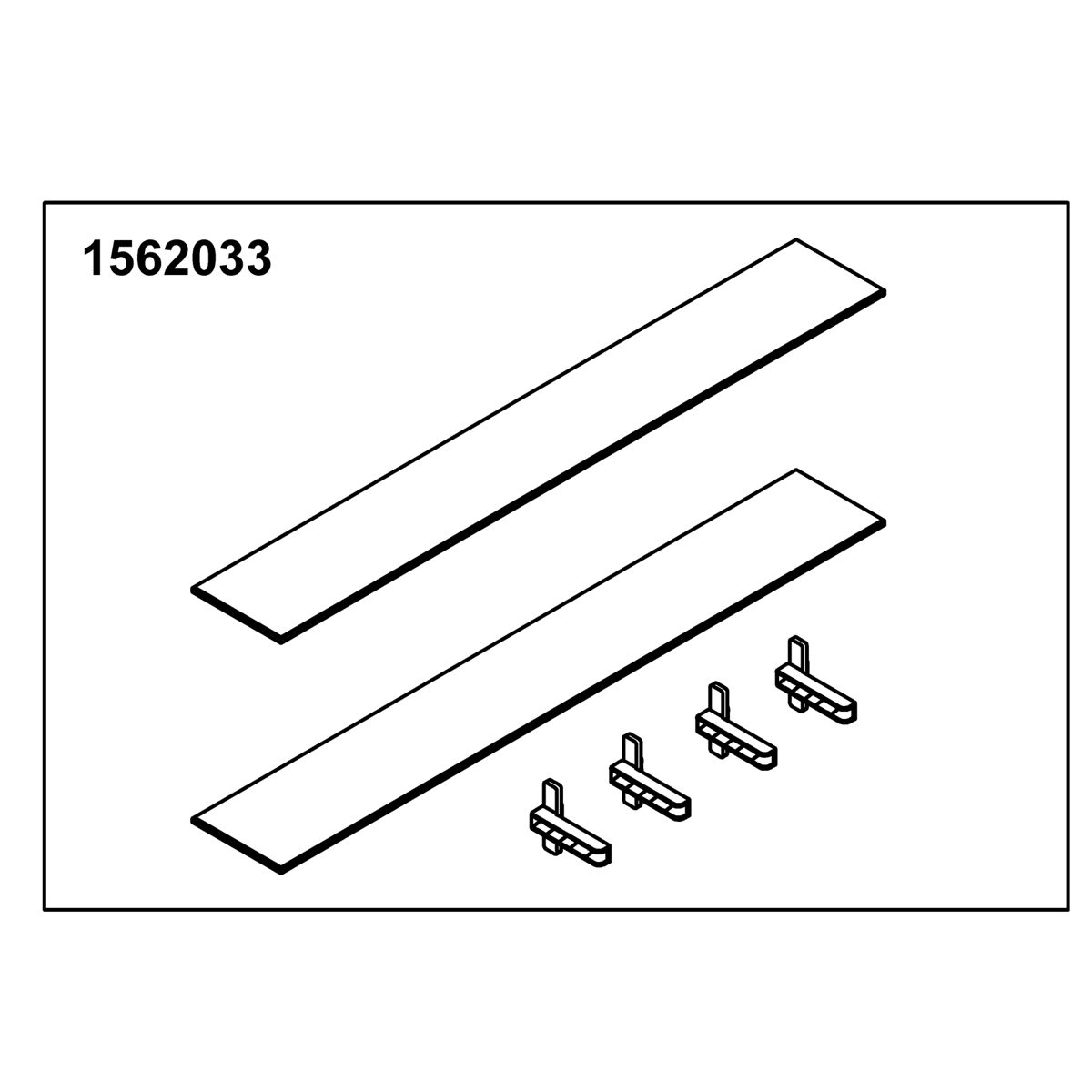 Kohler Genuine Parts Glass Shelf 25 Opp(2 Shelf 4 Holders)