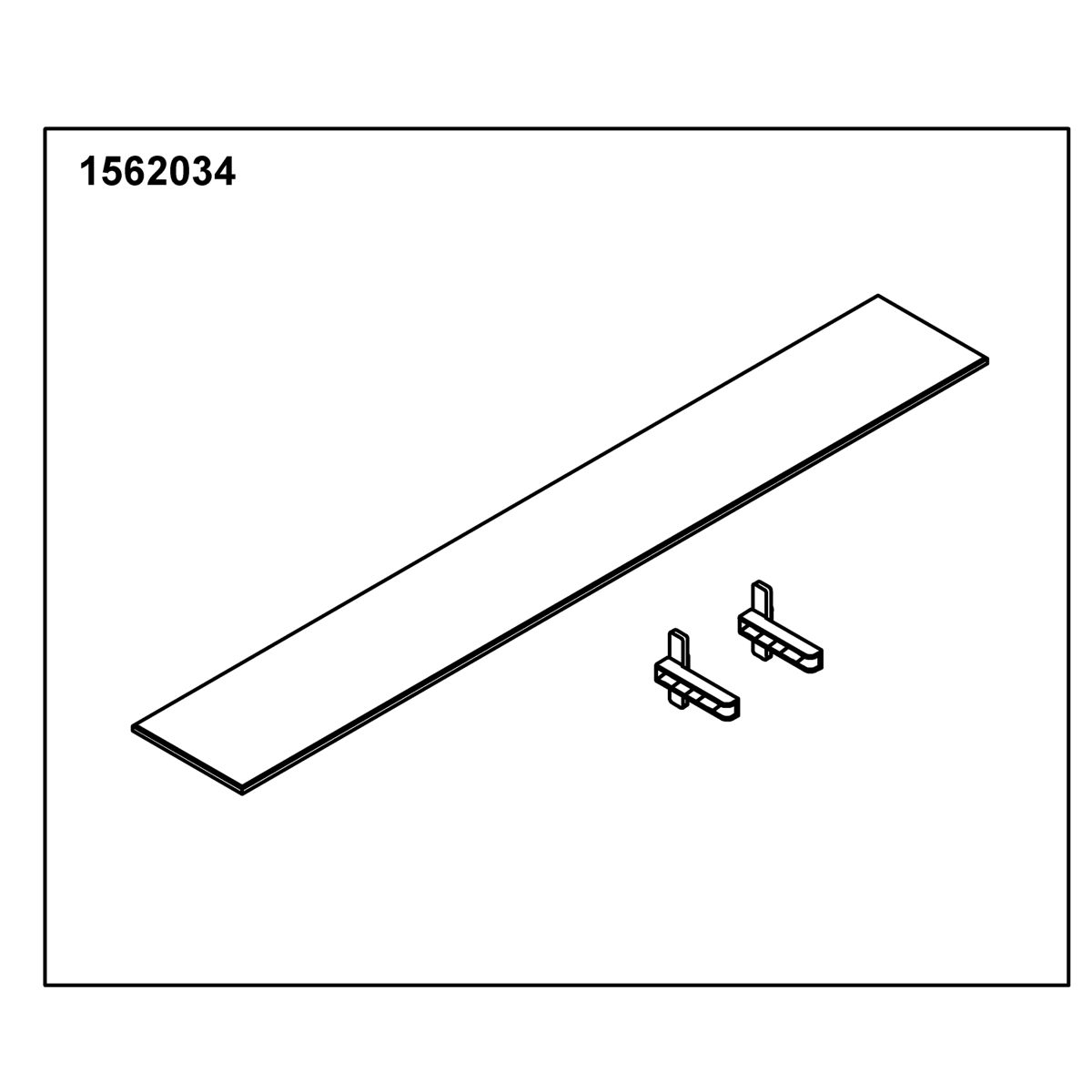 Kohler Genuine Parts Glass Shelf 25 Opp(1 Shelf 2 Holders)
