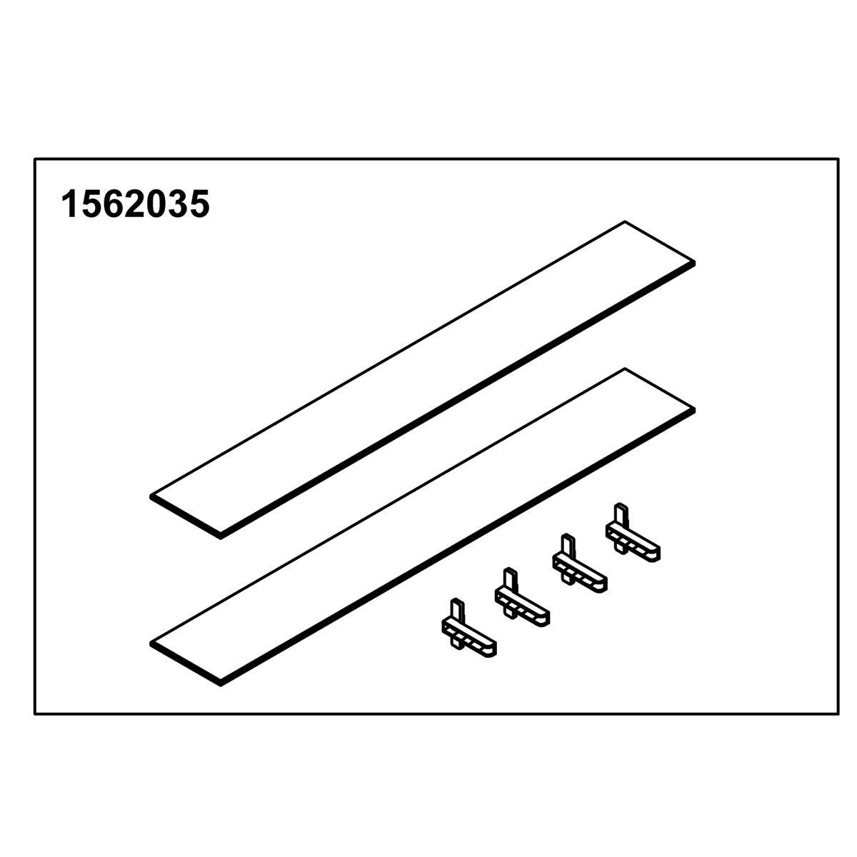 Kohler Genuine Parts Glass Shelf 30 Opp(2 Shelf 4 Holders)