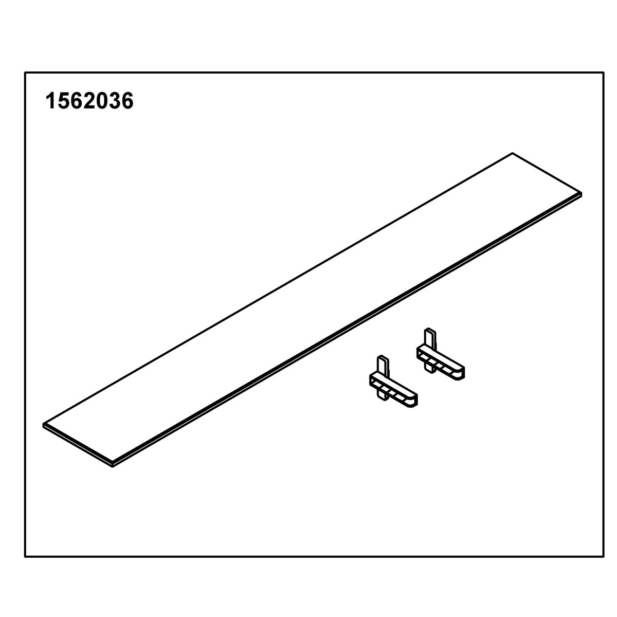Kohler Genuine Parts Glass Shelf 30 Opp(1 Shelf 2 Holders)