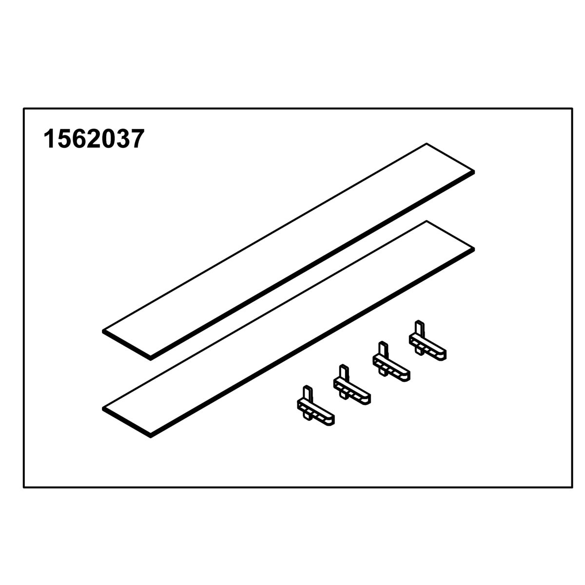 Kohler Genuine Parts Glass Shelf 35 Opp(2 Shelf 4 Holders)