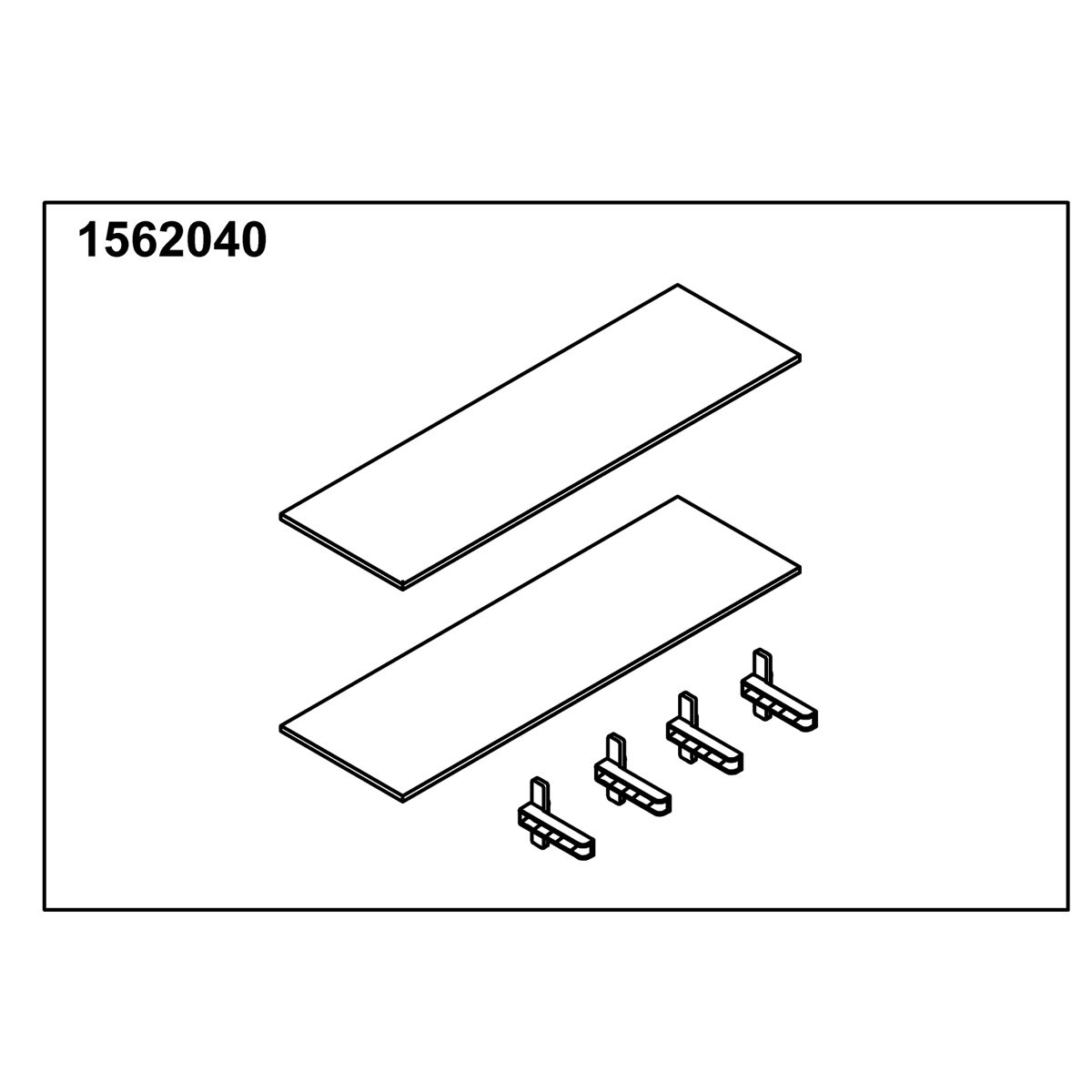 Kohler Genuine Parts Glass Shelf 16 Good(2 Shelf 4 Holders)