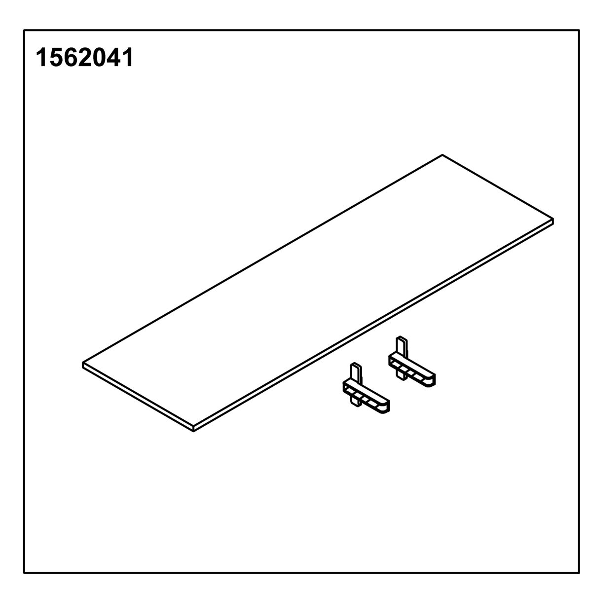 Kohler Genuine Parts Glass Shelf 16 Good(1 Shelf 2 Holders)