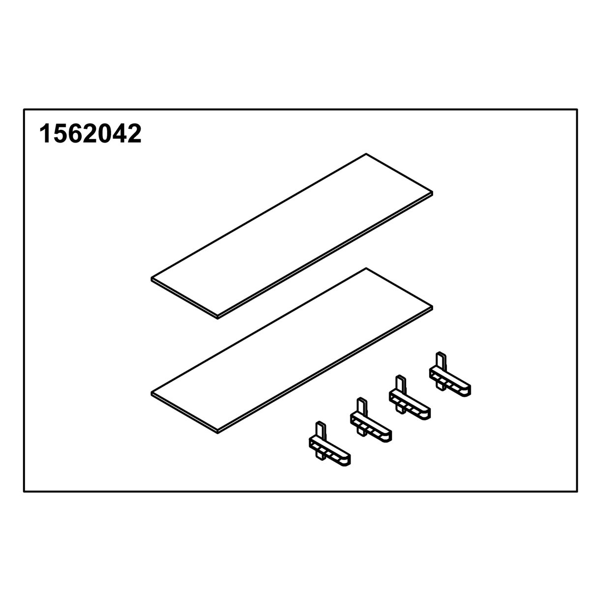 Kohler Genuine Parts Glass Shelf 15 Good(2 Shelf 4 Holders)