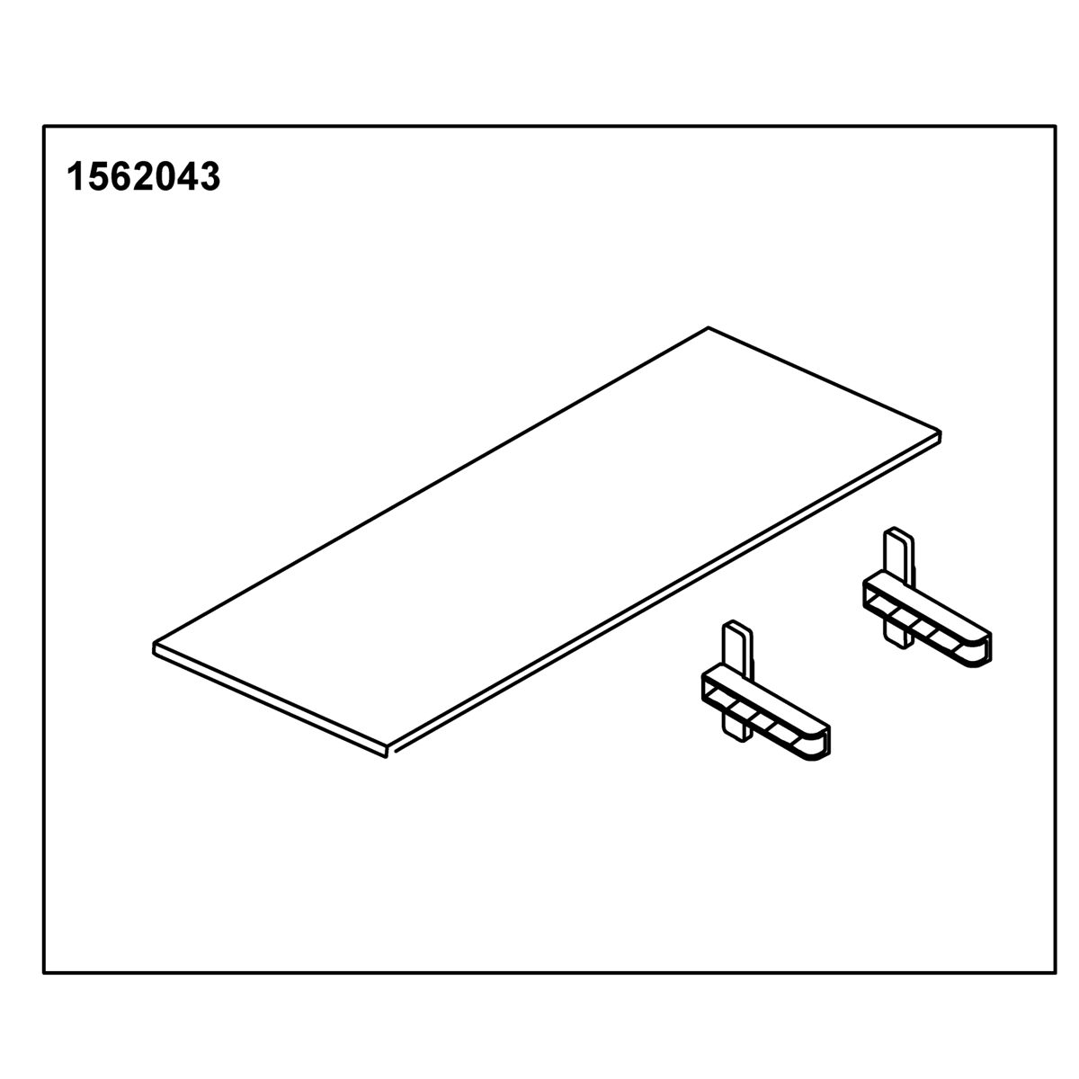 Kohler Genuine Parts Glass Shelf 15 Good(1 Shelf 2 Holders)
