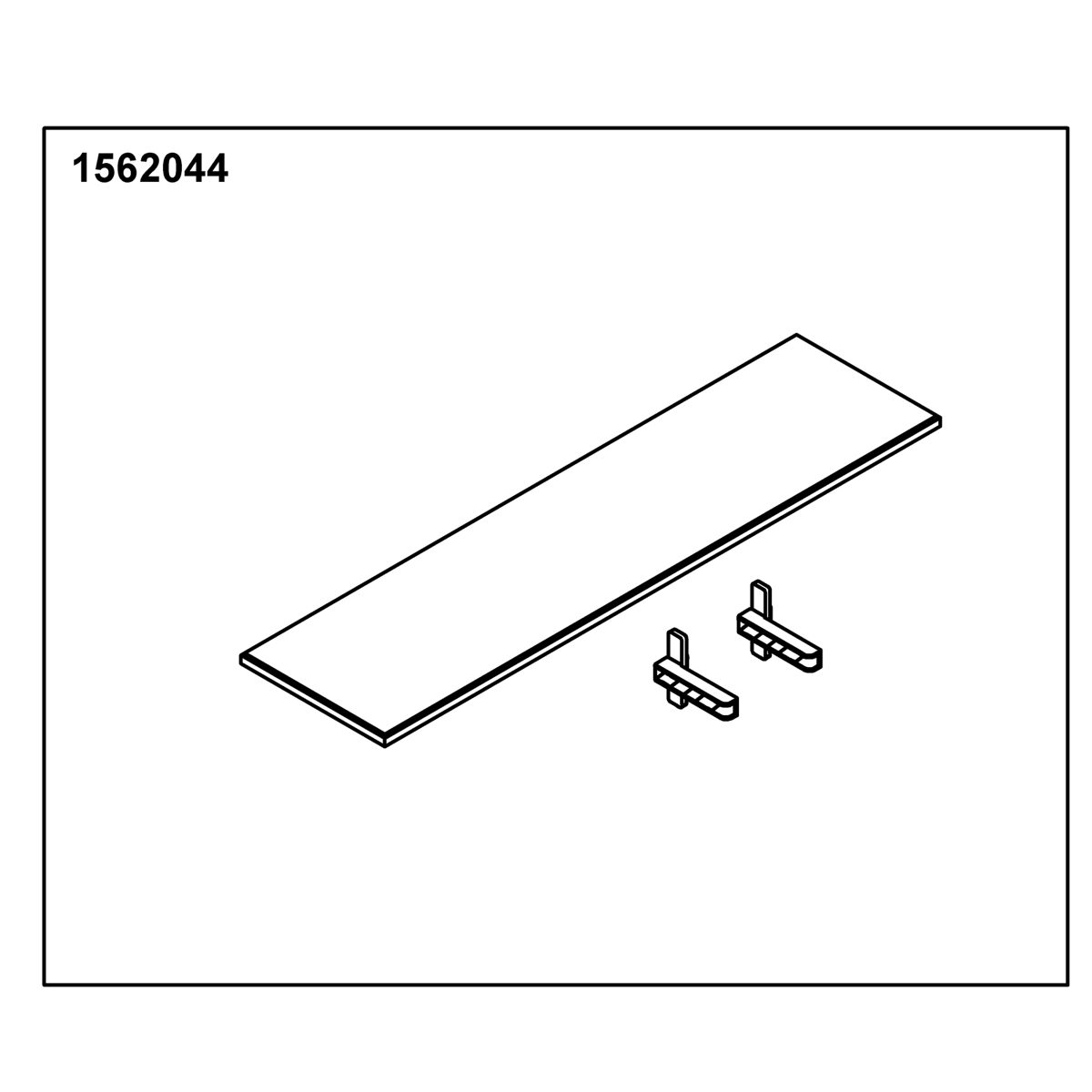 Kohler Genuine Parts Glass Shelf 15 Opp(1 Shelf 2 Holders)