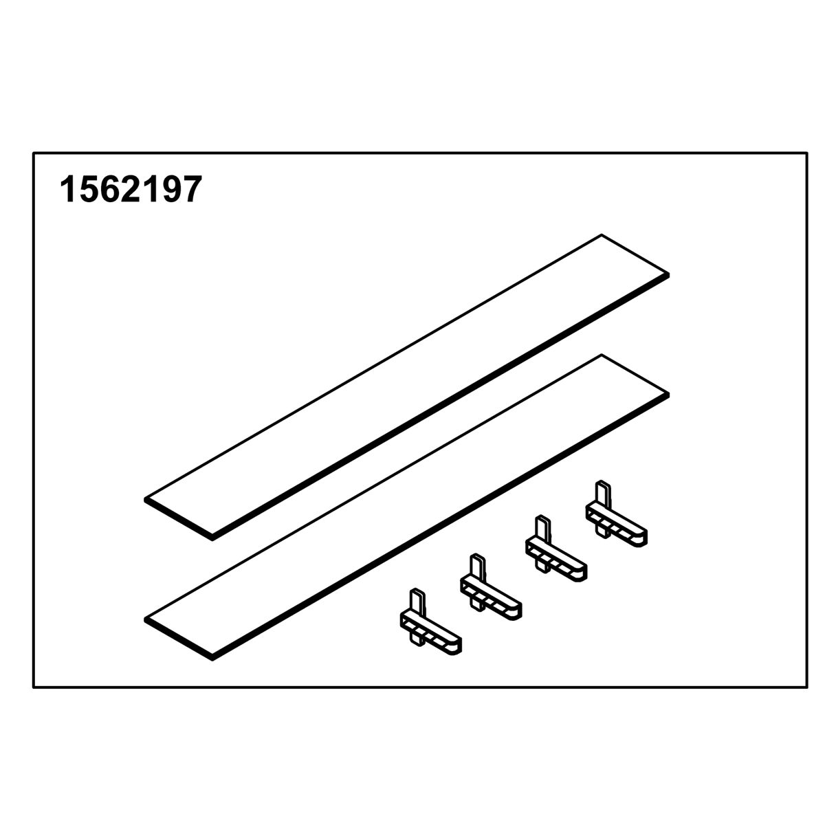 Kohler Genuine Parts Glass Shelf 25 Good(2 Shelf 4 Holders)