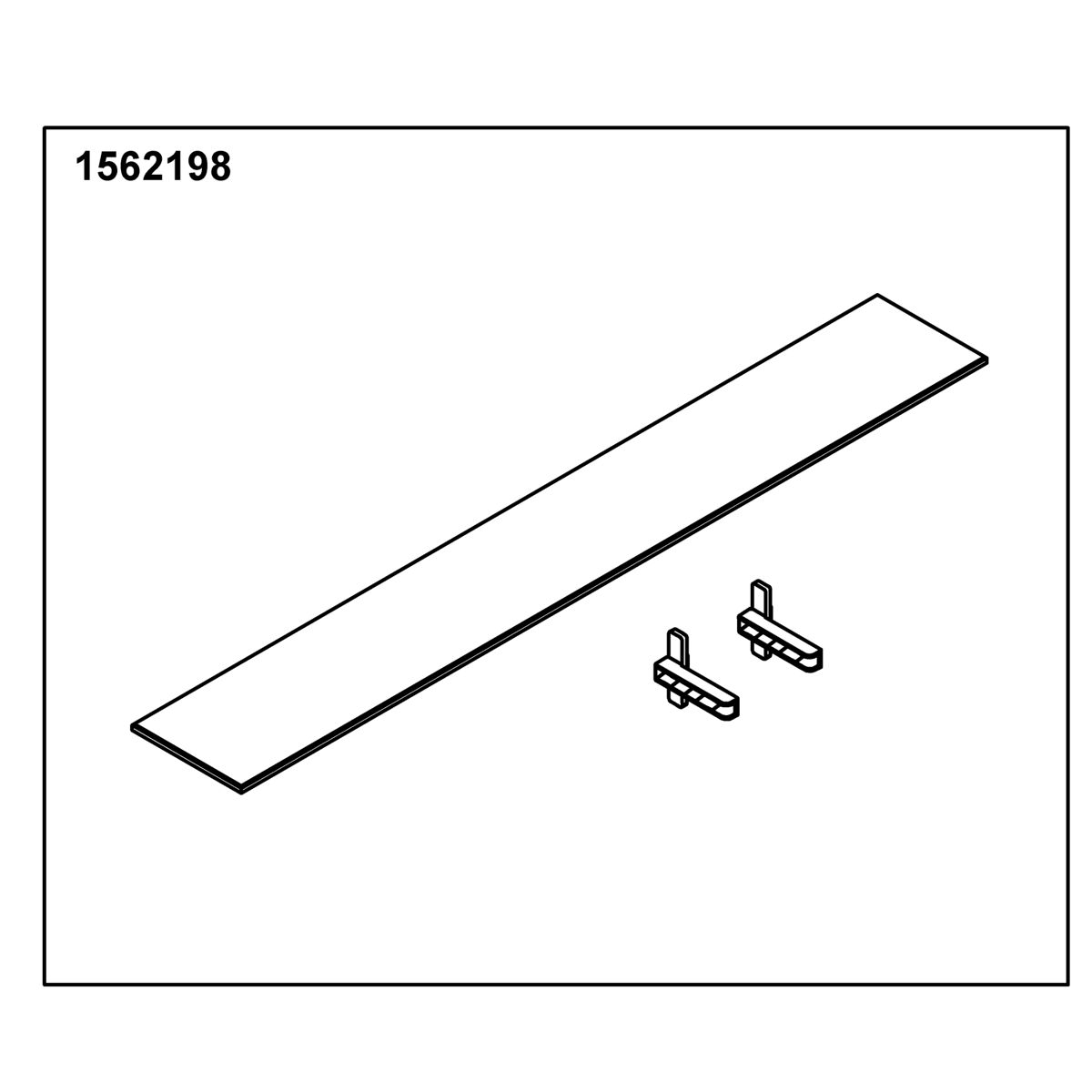 Kohler Genuine Parts Glass Shelf 25 Good(1 Shelf 2 Holders)