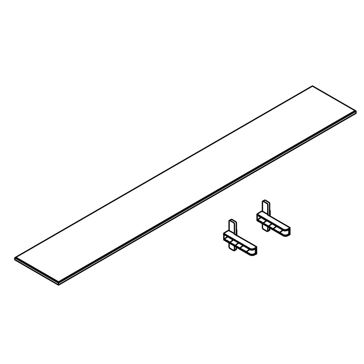Kohler Genuine Parts Glass Shelf 30 Good(1 Shelf 2 Holders)