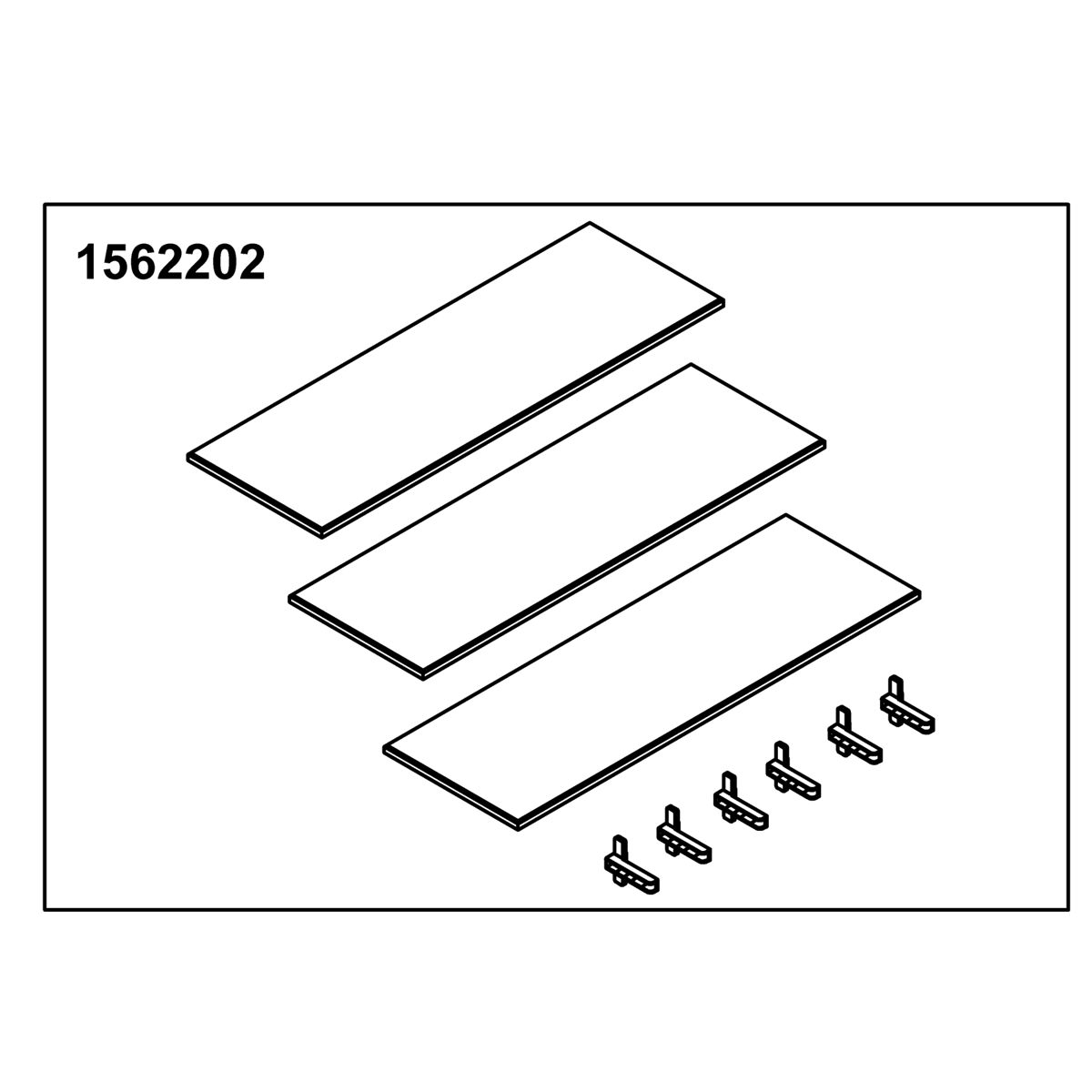 Kohler Genuine Parts Glass Shelf 15 Good(3 Shelf 6 Holders)