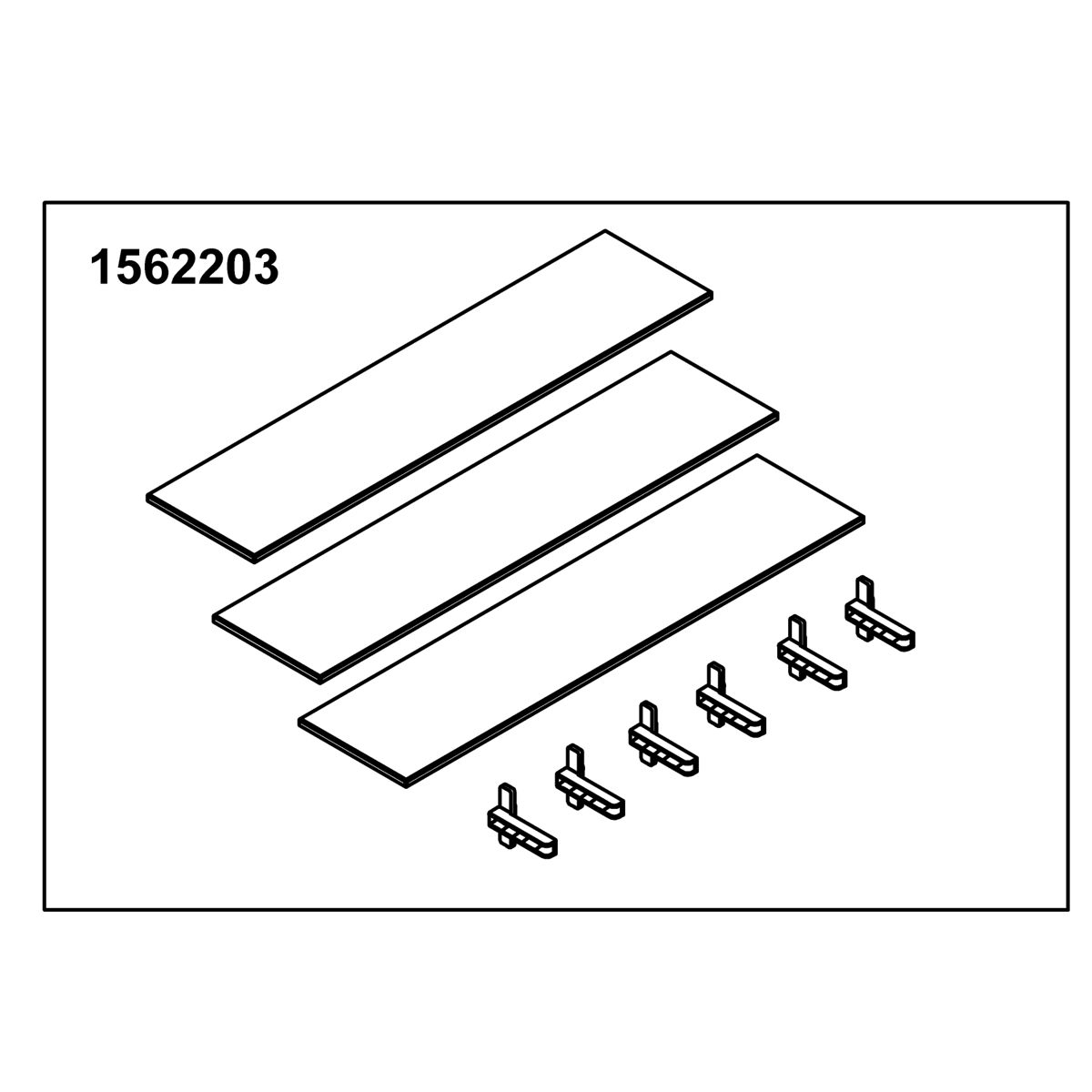 Kohler Genuine Parts Glass Shelf 20 Good(3 Shelf 6 Holders)