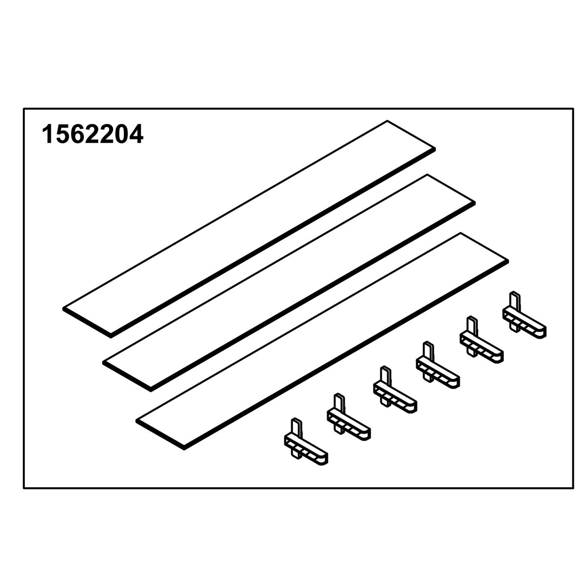 Kohler Genuine Parts Glass Shelf 25 Good(3 Shelf 6 Holders)