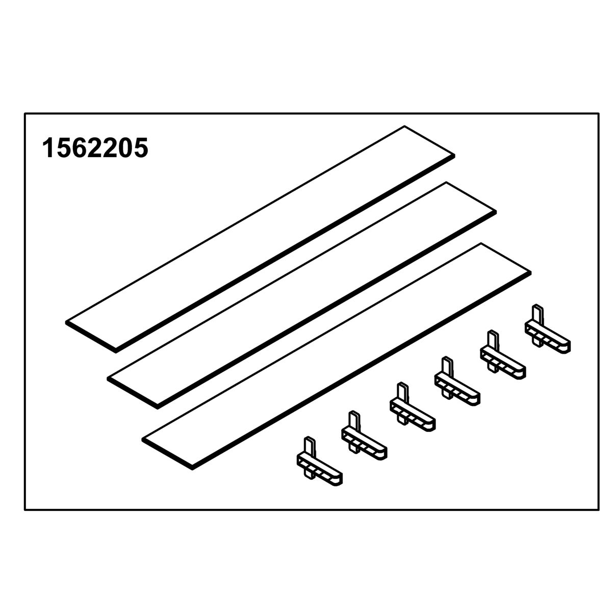 Kohler Genuine Parts Glass Shelf 30 Good(3 Shelf 6 Holders)