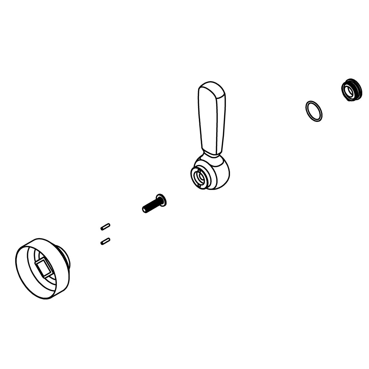 Kohler Genuine Parts Hanldle KIT - Vibrant Brushed Moderne Brass