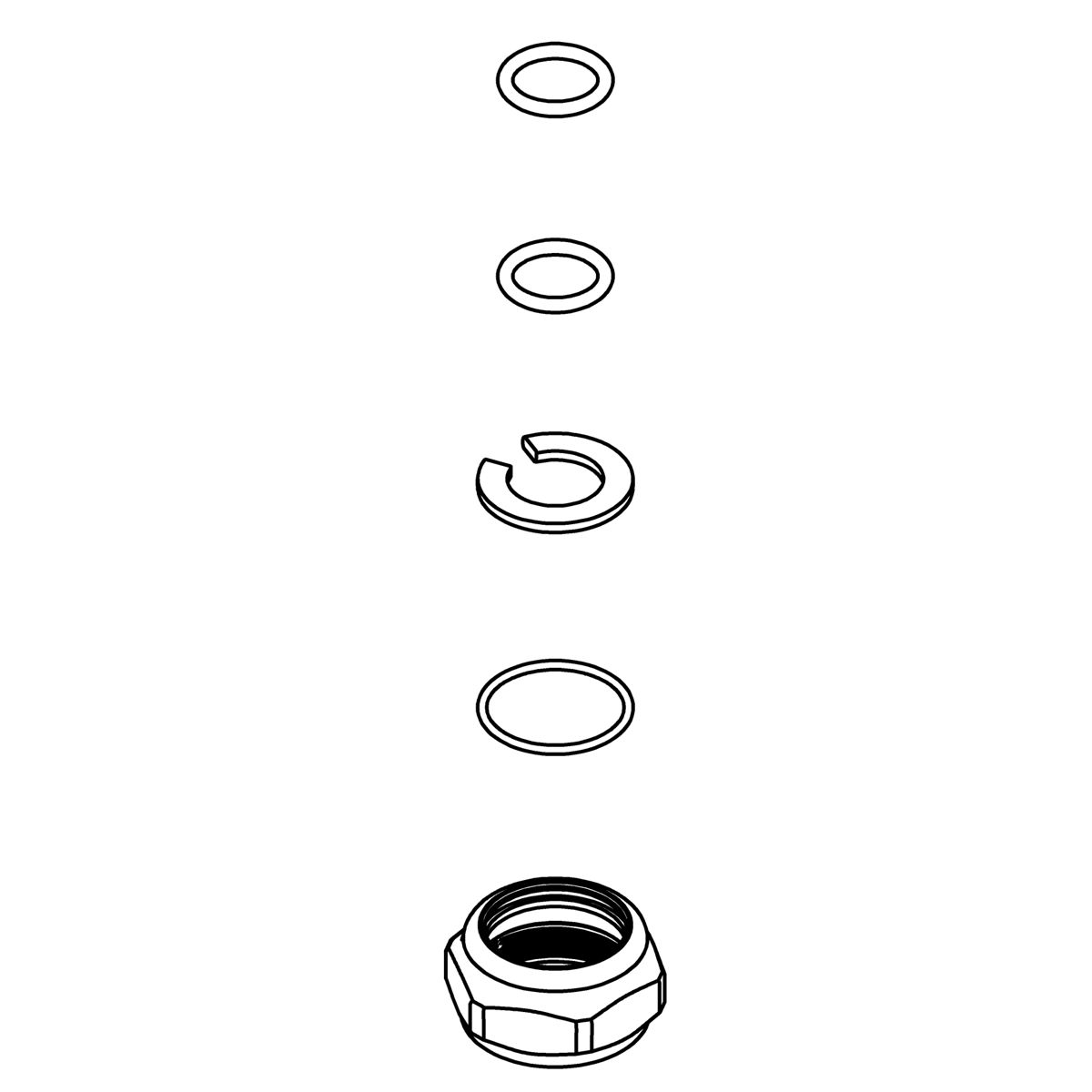 Kohler Genuine Parts Spout NUT KIT - Matte Black