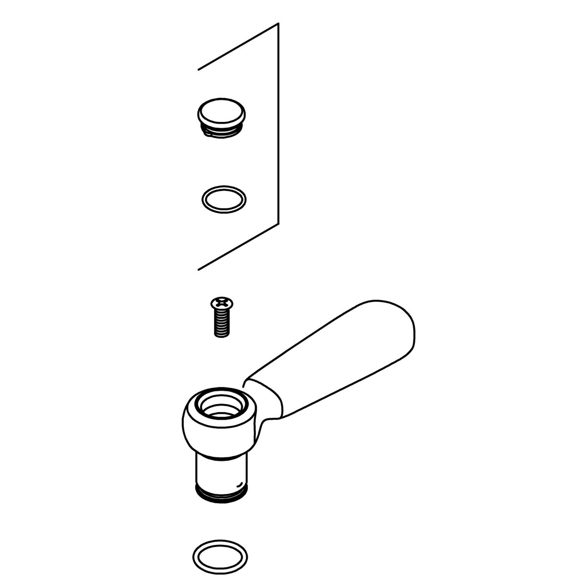 Kohler Genuine Parts Handle KIT, HOT - Matte Black