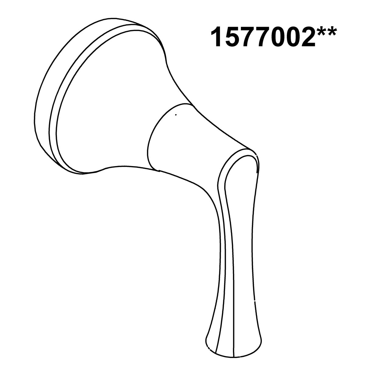 Kohler Genuine Parts Assembly, Handle - Matte Black