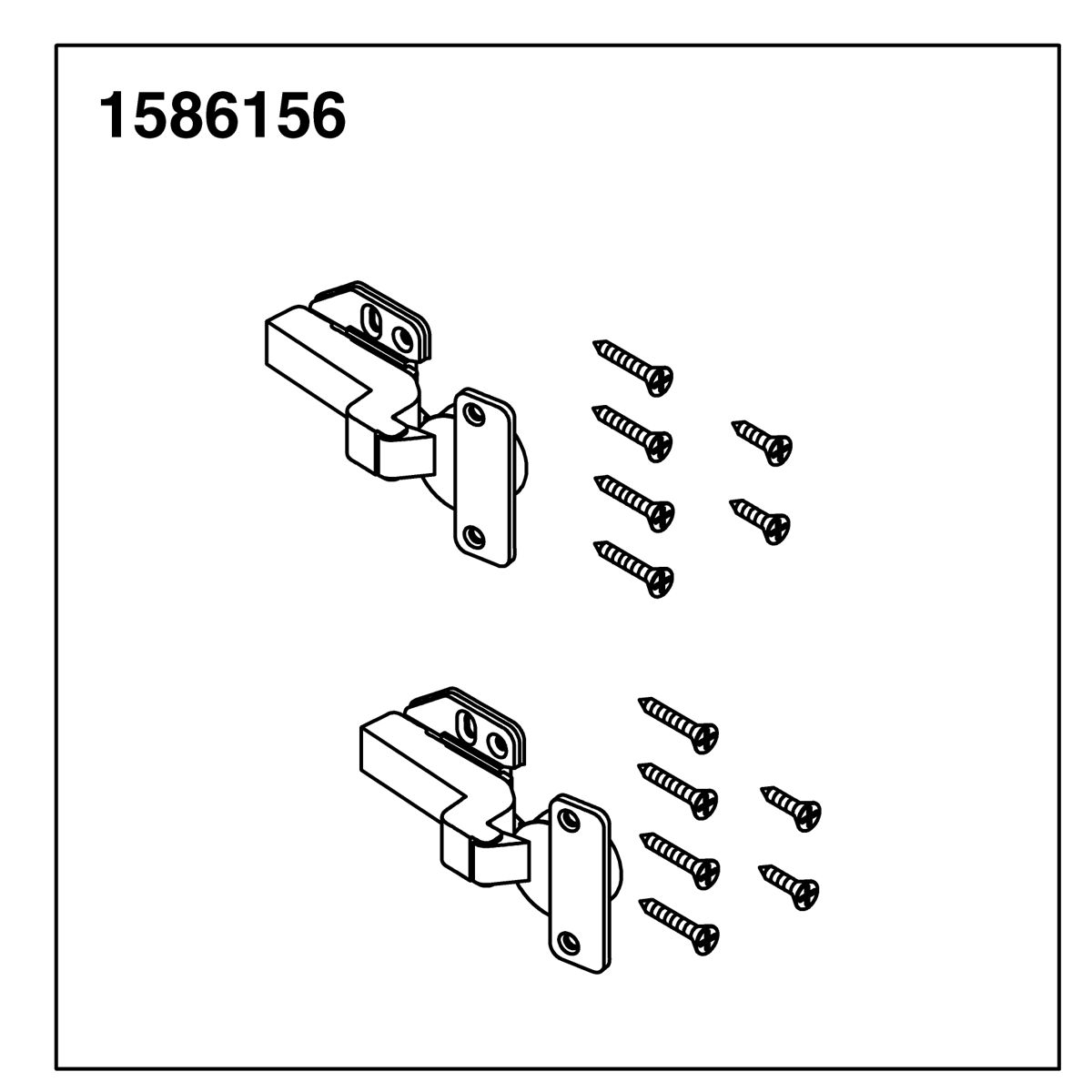 Kohler Genuine Parts Cabinet Hinge, Inset