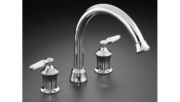 Coralais Bath-Mount High-Flow Bath Faucet Trim Lever Handles with ...