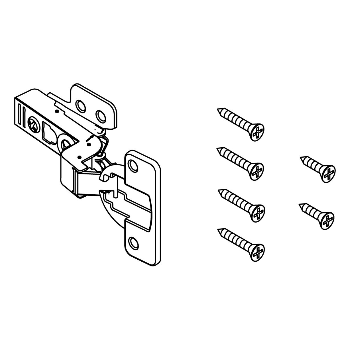 Kohler Genuine Parts Service KIT, Cabinet Hinge, Inset