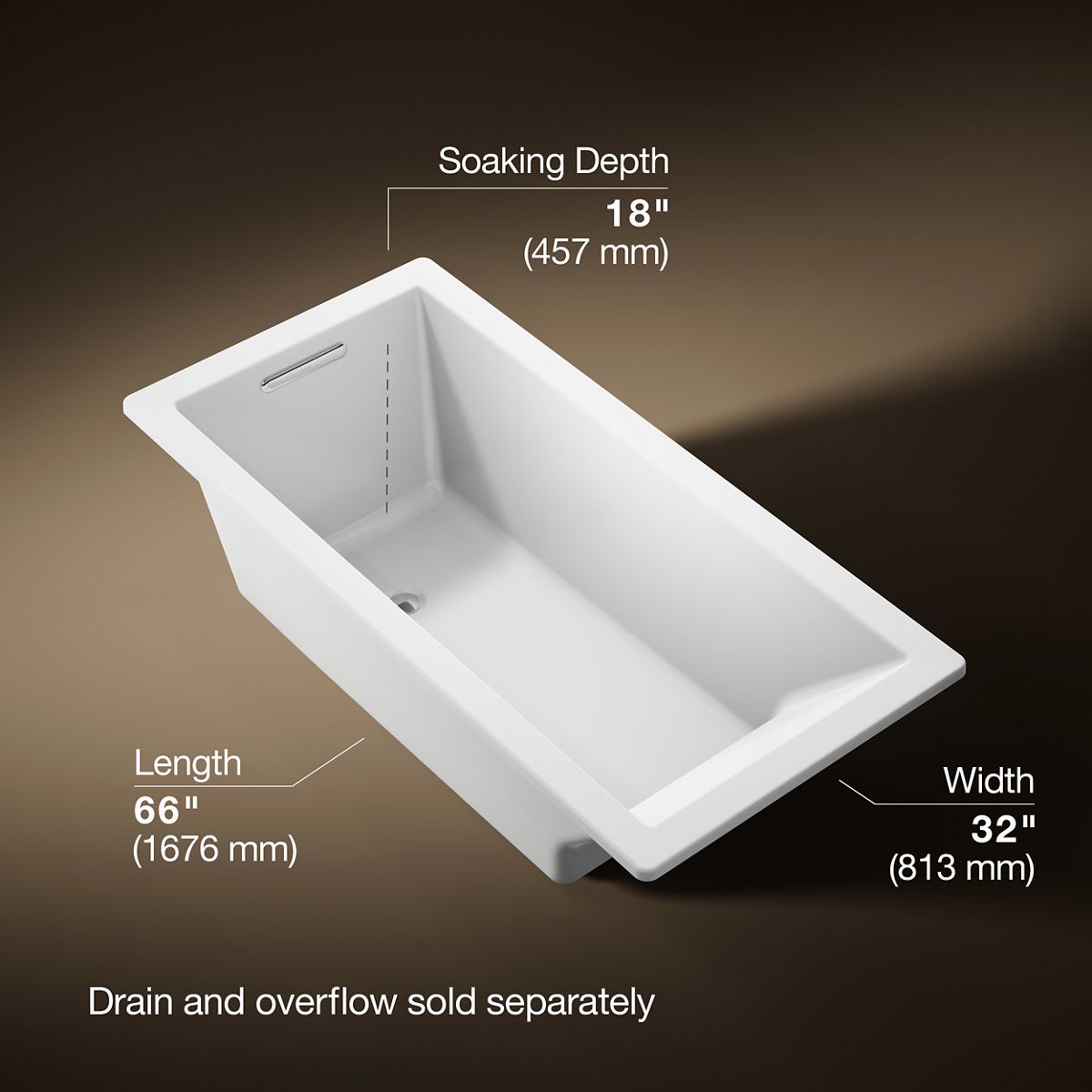 3/4 view of product with dimensions