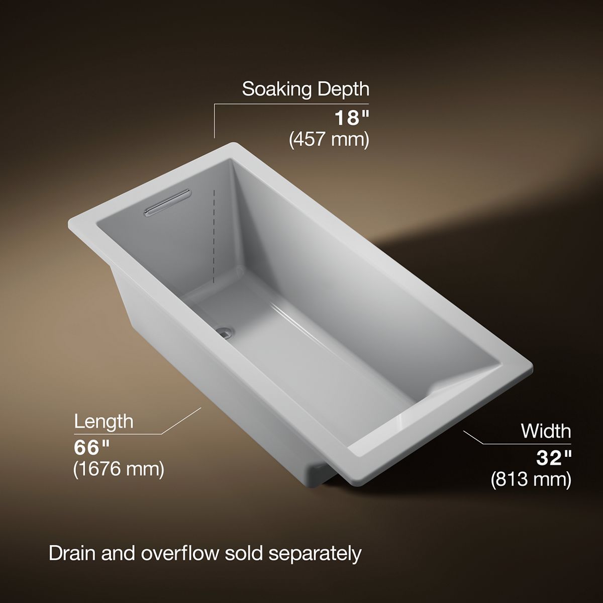 KOHLER | K-1821 | Underscore 5.5-Foot Drop-In/Under-Mount Bath