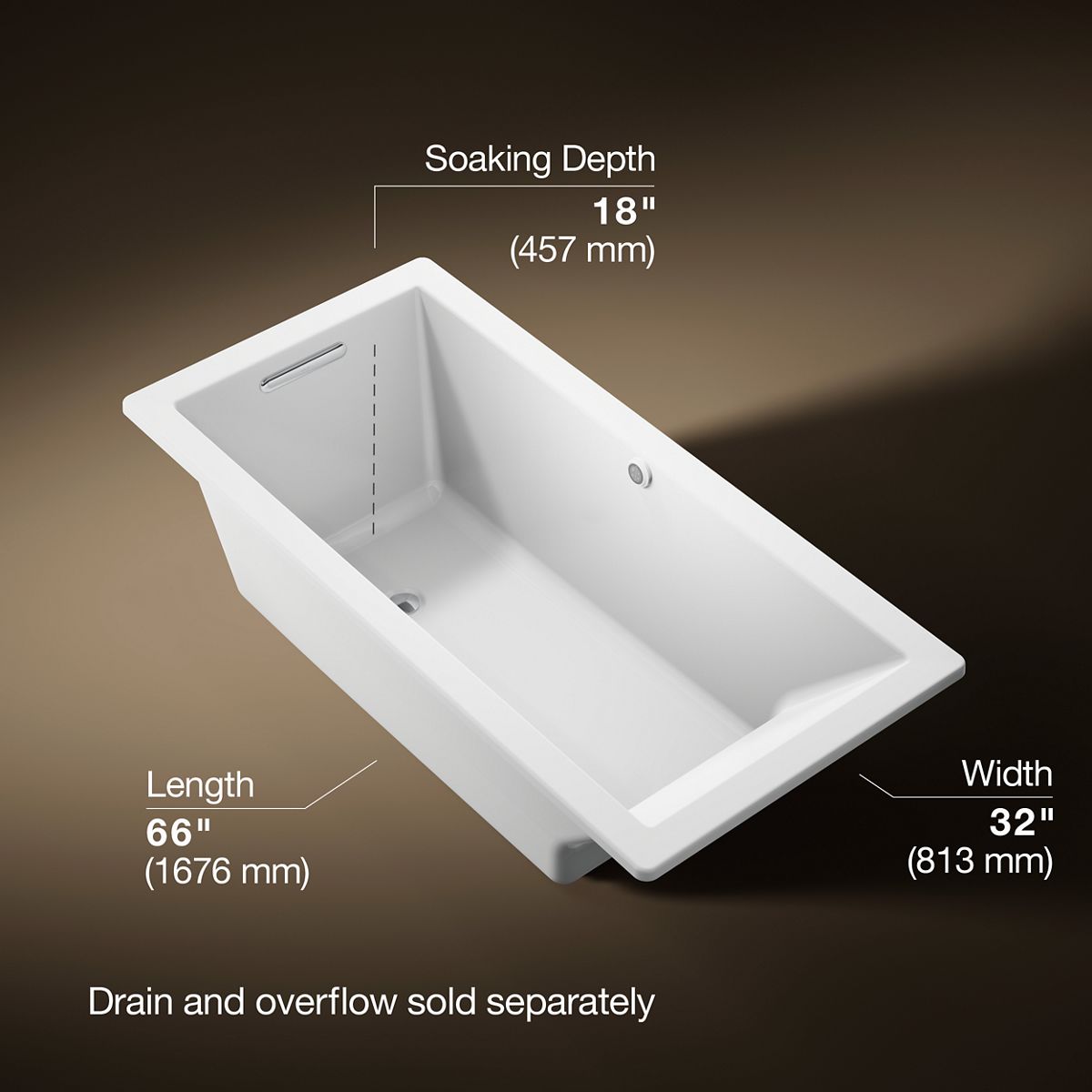 3/4 view of product with dimensions