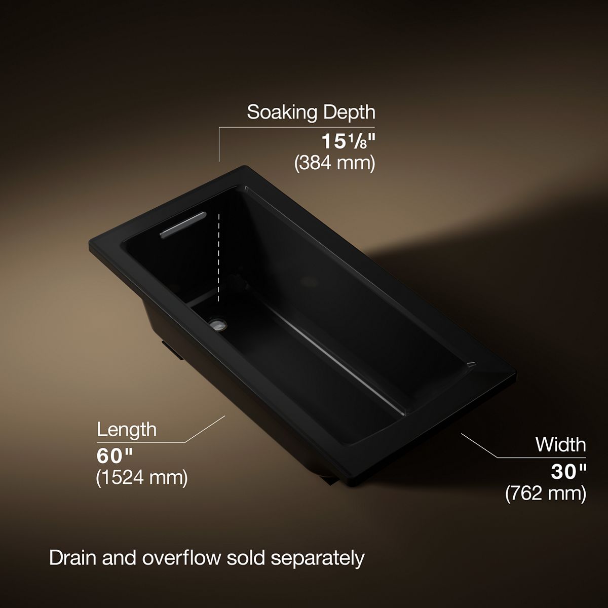 3/4 view of product with dimensions