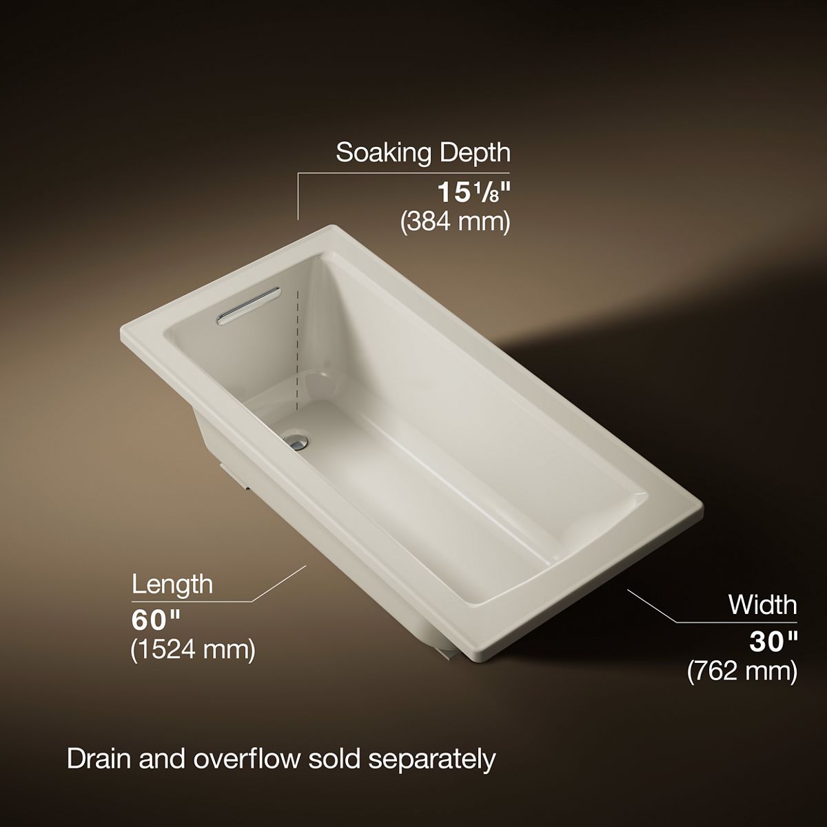3/4 view of product with dimensions