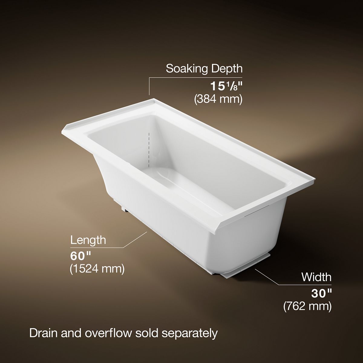 3/4 view of product with dimensions