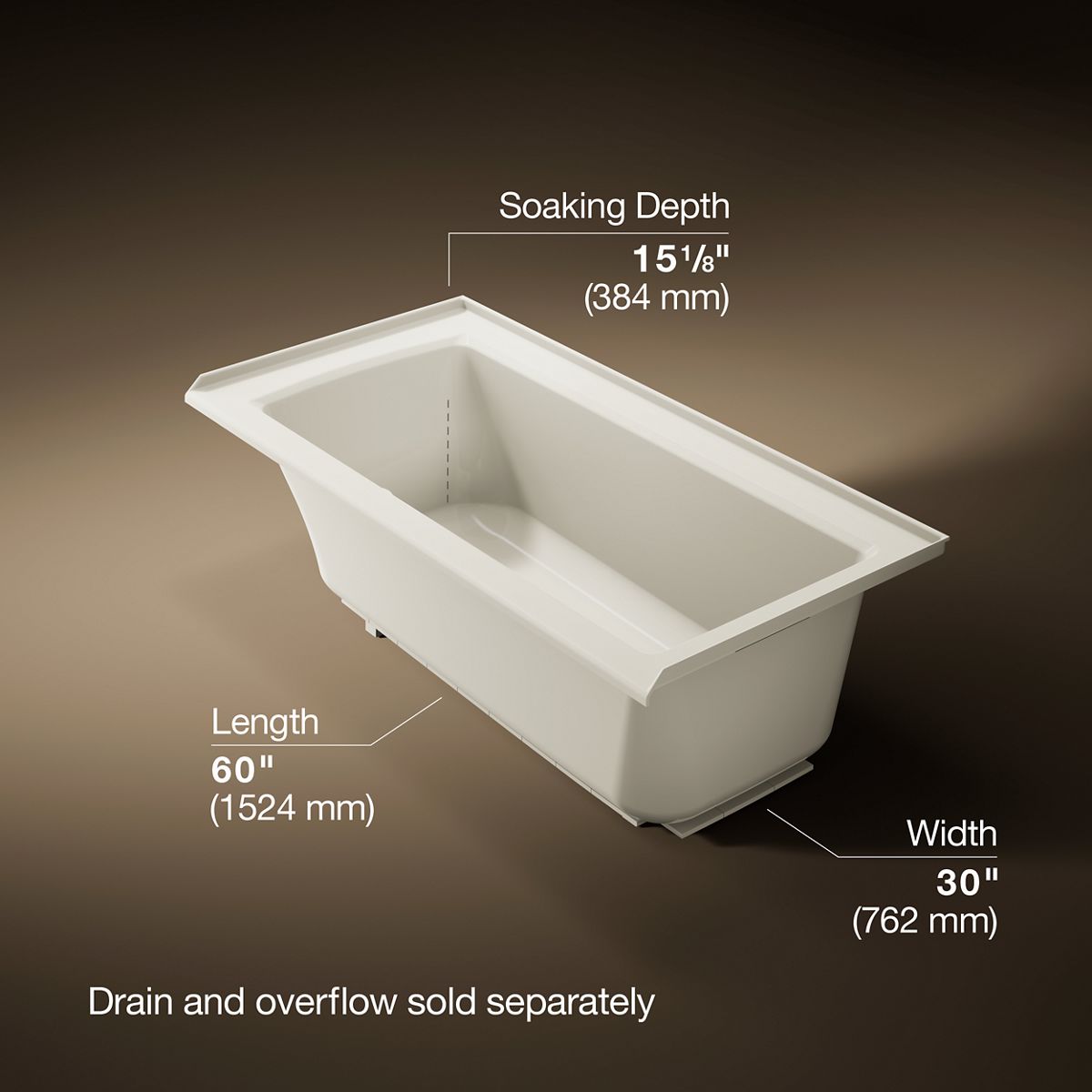 3/4 view of product with dimensions