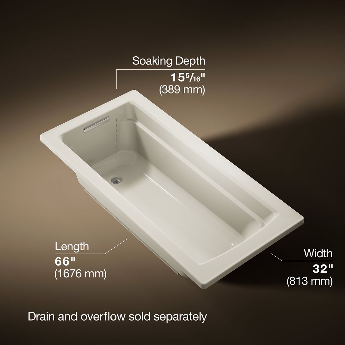 3/4 view of product with dimensions