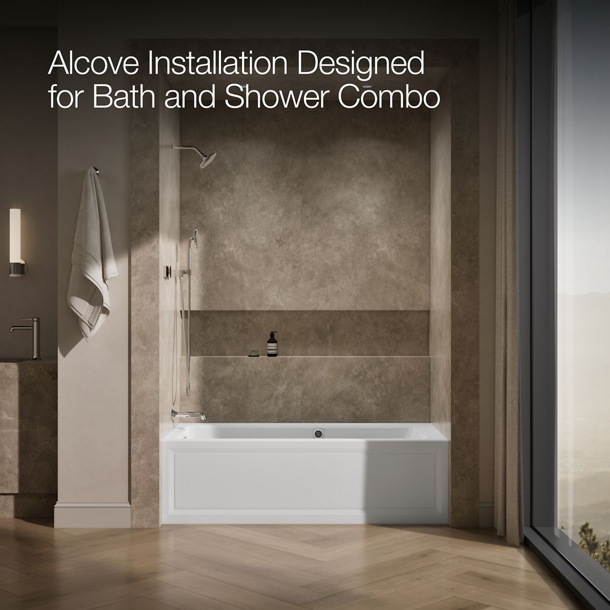 image focused on single product story, angled front view, not straight-on, 1-point perspective