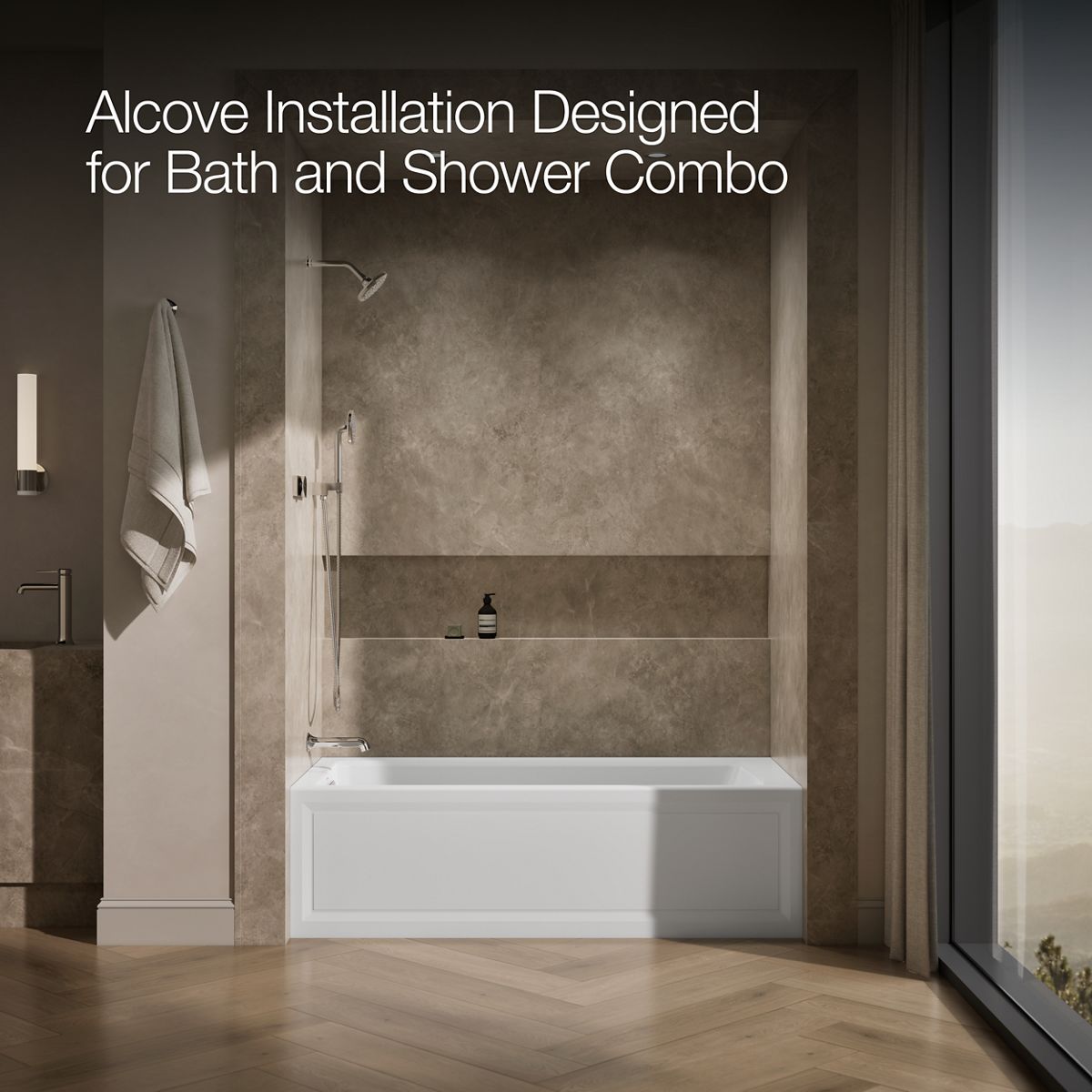 image focused on single product story, angled front view, not straight-on, 1-point perspective