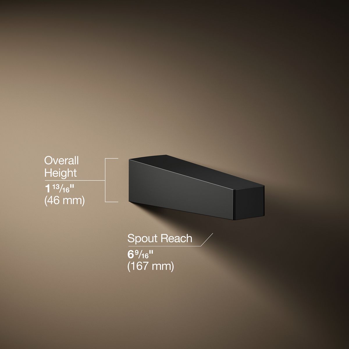 3/4 view of product with dimensions